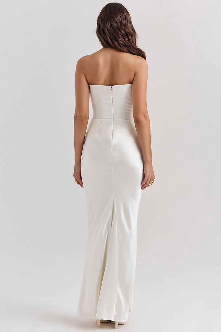 Renate | Damen Trägerloses Maxi Kleid für Hochzeitsgäste