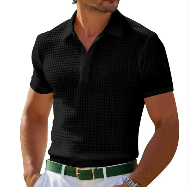 Theo | Herren Strukturierte Schmale Passform Polo-Shirt
