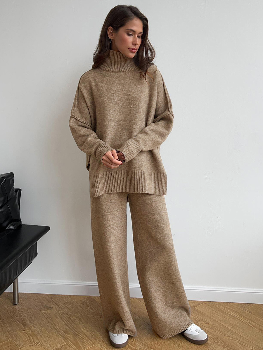 Eva | Damen Gemütliches Oversize Strickpullover Lounge-Set