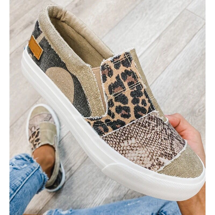 Maria | Damen Sneaker mit niedrigem Schaft und Patch-Design