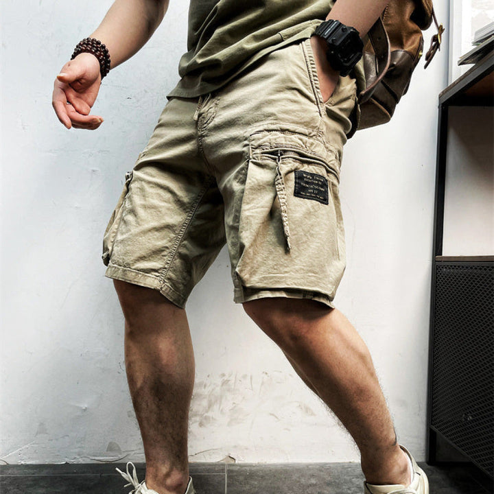 Jakob | Herren Kordelzug Multi-Taschen Cargo-Shorts