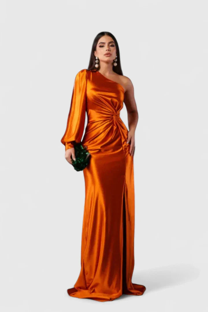 Kirsten | Damen Abendkleid mit Einer Schulter und Raffung