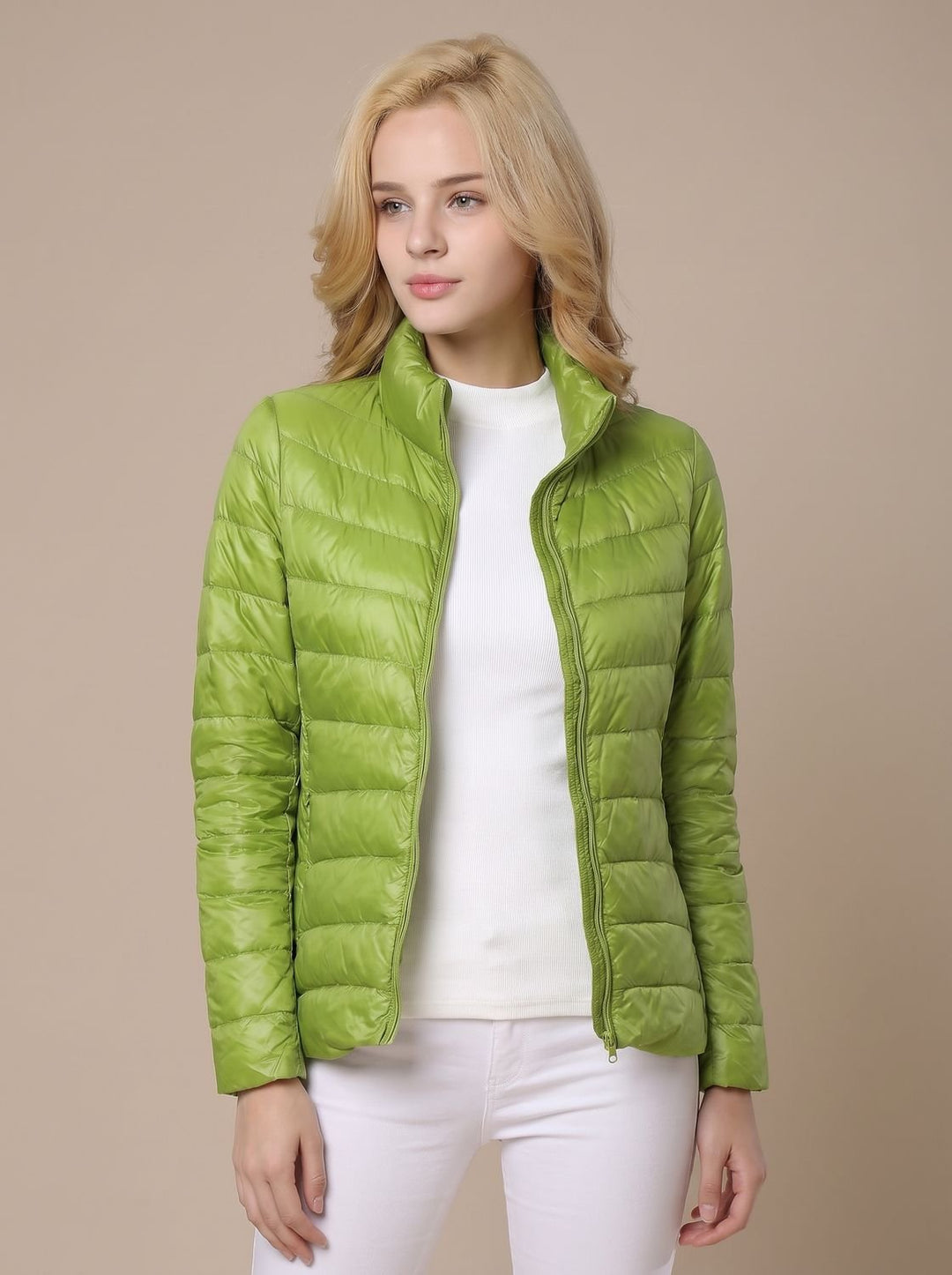 Leichte Daunenjacke Damen wasserdicht gefütterte Steppjacke