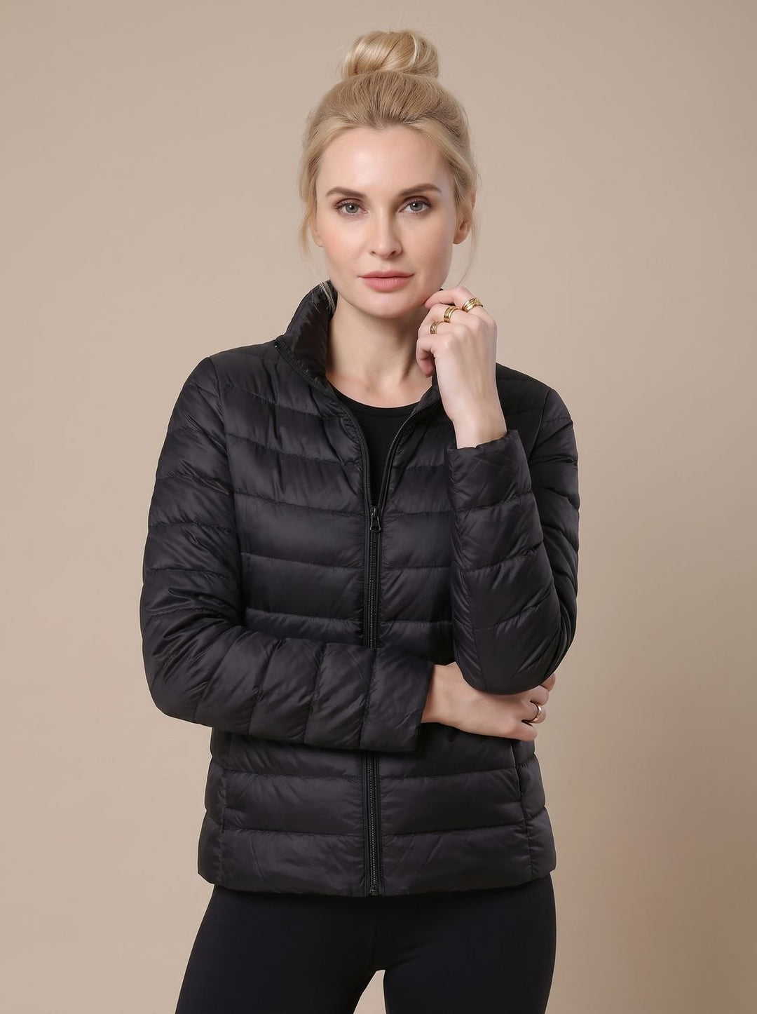 Leichte Daunenjacke Damen wasserdicht gefütterte Steppjacke