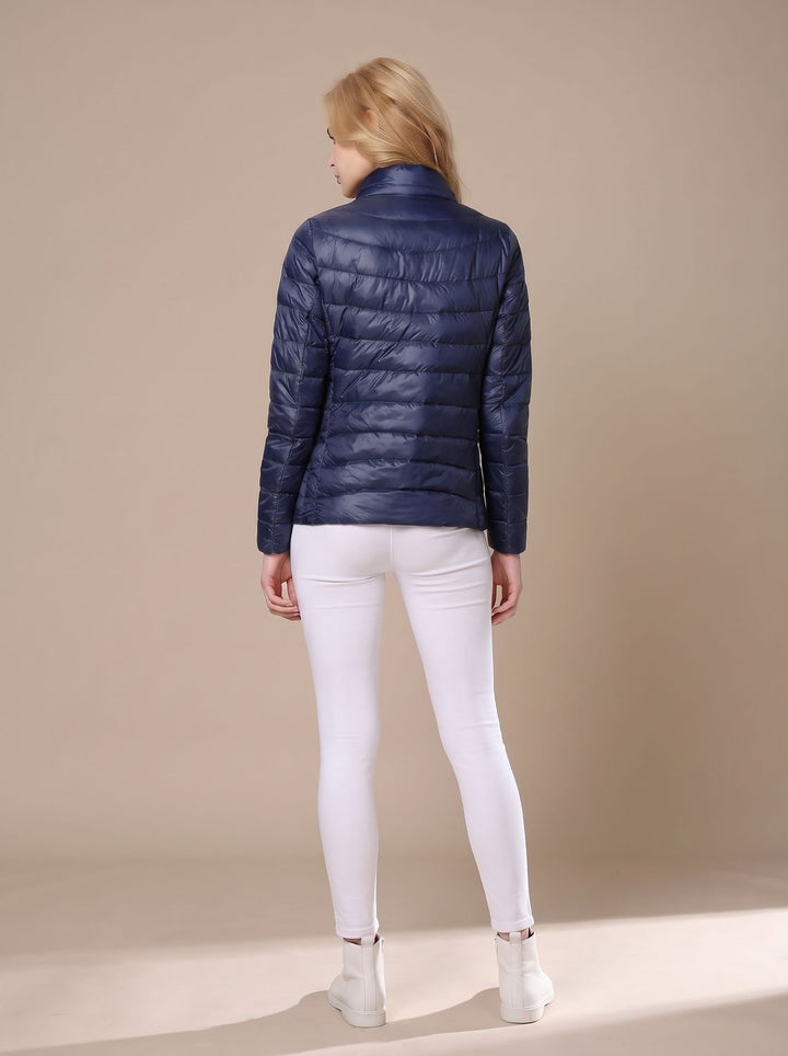 Leichte Daunenjacke Damen wasserdicht gefütterte Steppjacke - Blau