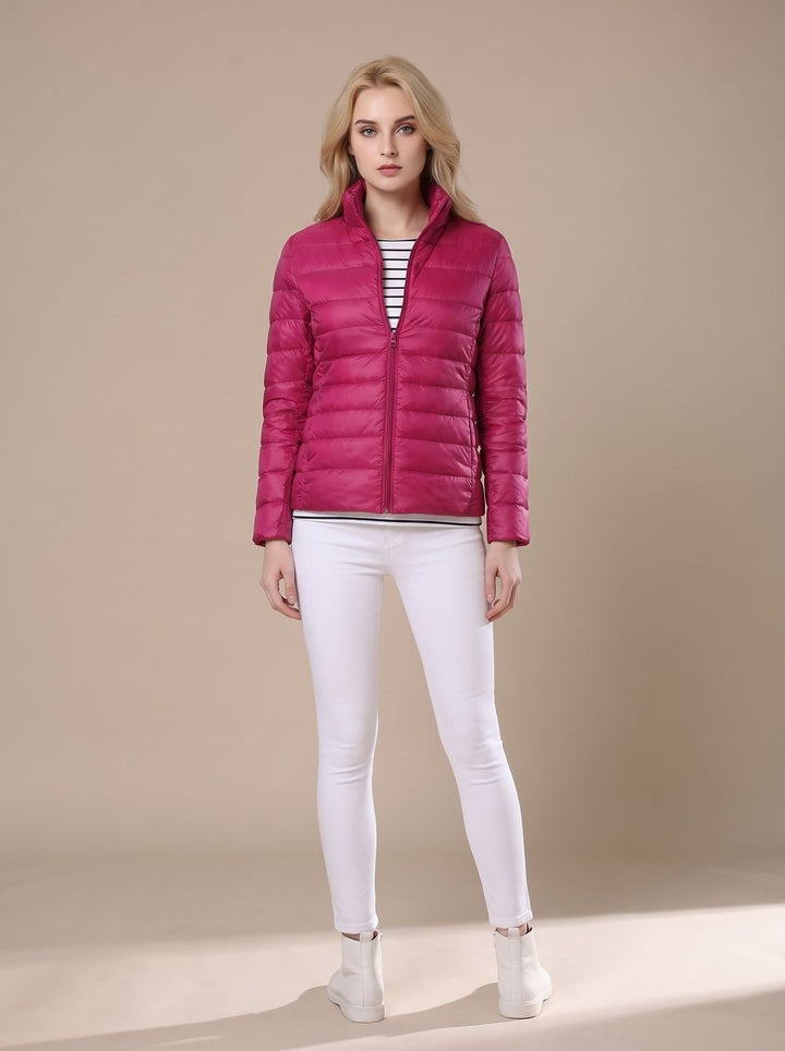 Leichte Daunenjacke Damen wasserdicht gefütterte Steppjacke - Rosa