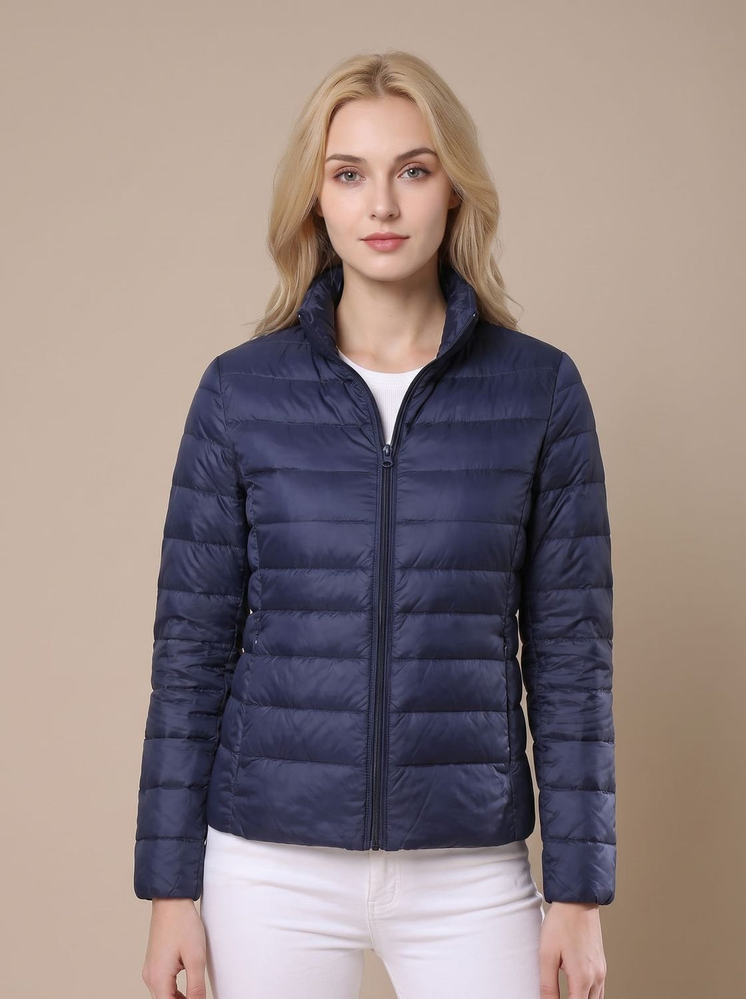 Leichte Daunenjacke Damen wasserdicht gefütterte Steppjacke