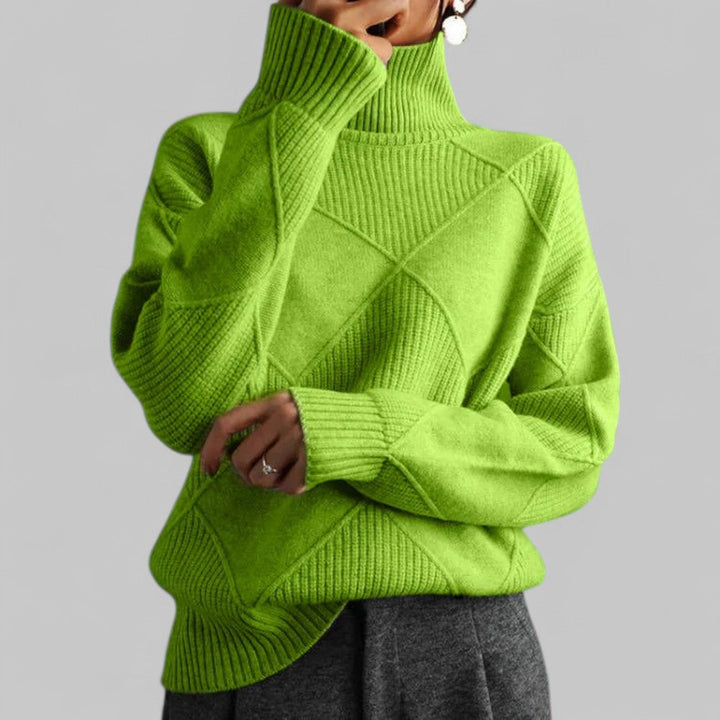 Susanne | Rollkragen Locker Geschnittener Pullover für Damen