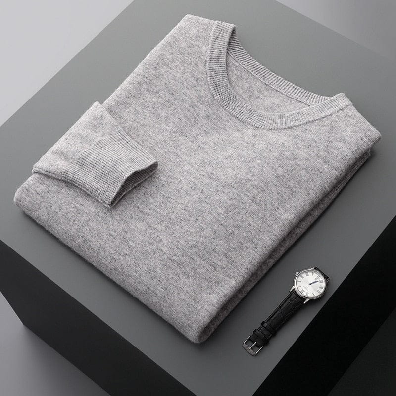Benjamin | Herren Klassischer Pullover mit Rundhalsausschnitt