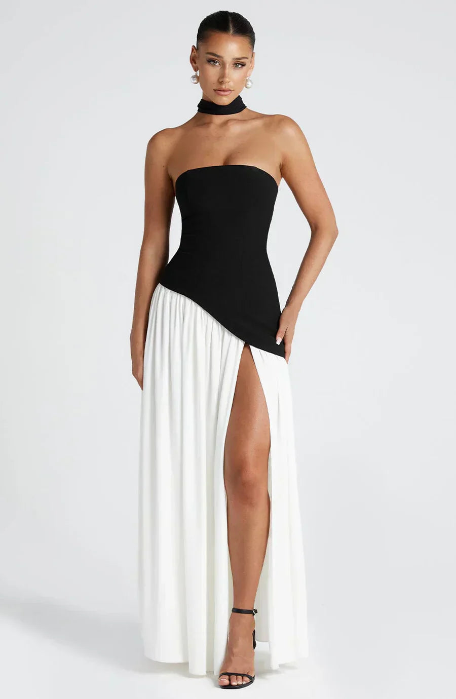 Johanna | Damen Asymmetrisches Maxi Kleid für Hochzeitsgäste