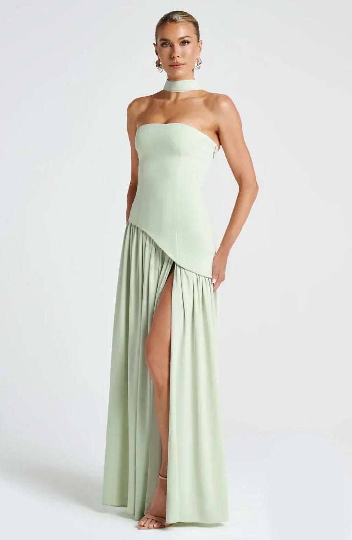 Johanna | Damen Asymmetrisches Maxi Kleid für Hochzeitsgäste