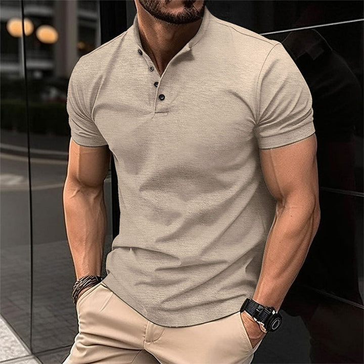 Sebastian | Herren Slim Knopfleiste Freizeit T-Shirt
