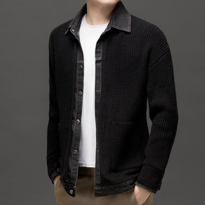 Albert | Herren Strickjacke Mit Knopfleiste Und Kragen