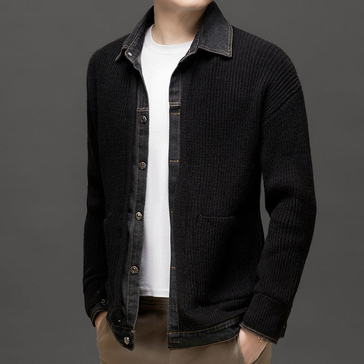 Albert | Herren Strickjacke Mit Knopfleiste Und Kragen