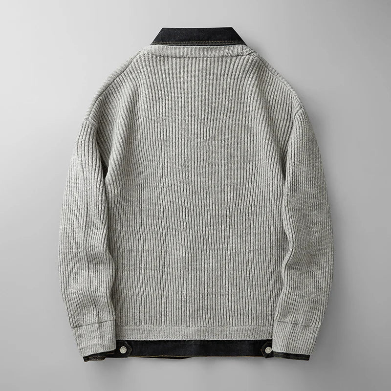 Albert | Herren Strickjacke Mit Knopfleiste Und Kragen