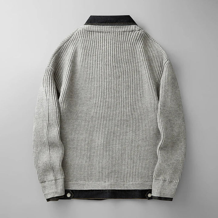 Albert | Herren Strickjacke Mit Knopfleiste Und Kragen