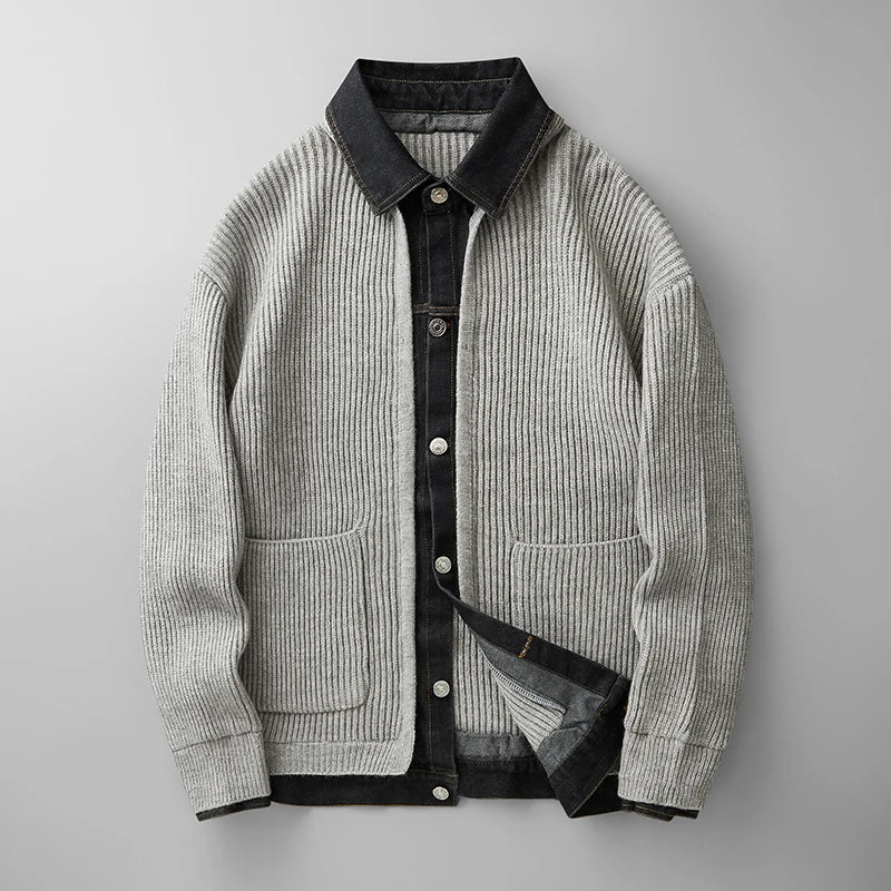 Albert | Herren Strickjacke Mit Knopfleiste Und Kragen