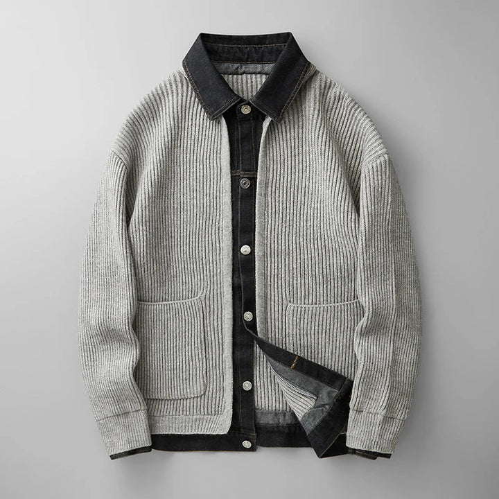 Albert | Herren Strickjacke Mit Knopfleiste Und Kragen