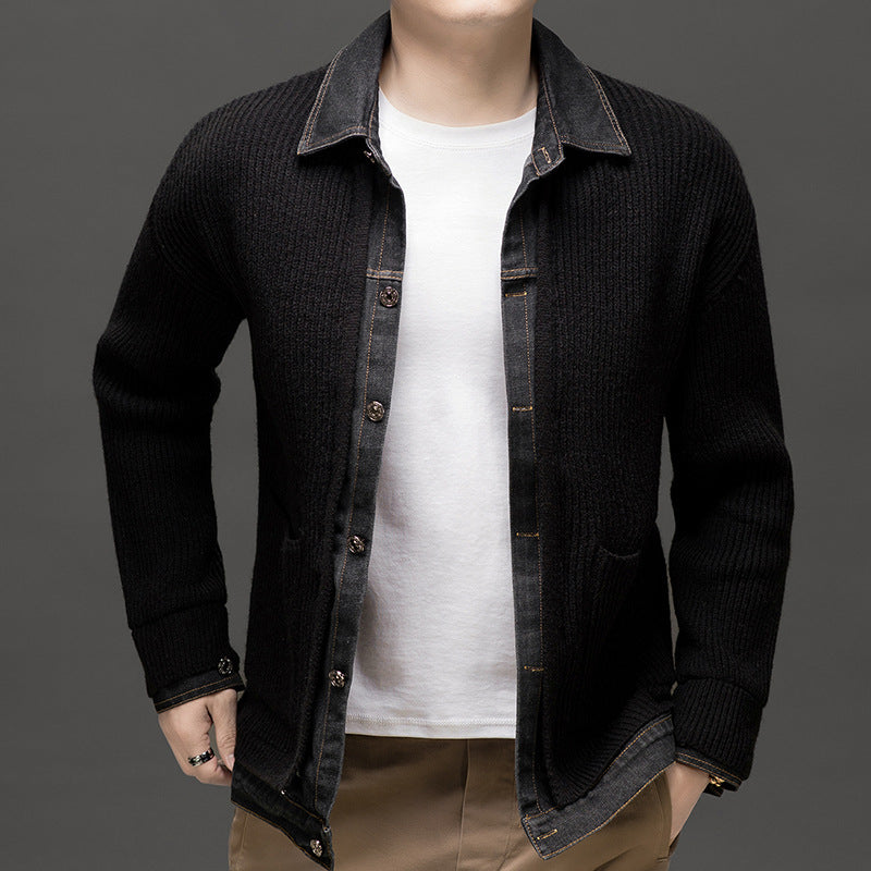 Albert | Herren Strickjacke Mit Knopfleiste Und Kragen