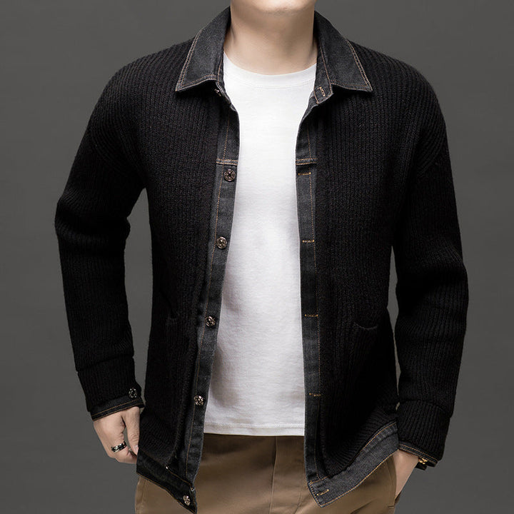 Albert | Herren Strickjacke Mit Knopfleiste Und Kragen