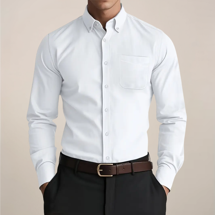 Fabian | Herren Klassisches Button-Down Langarm Hemd