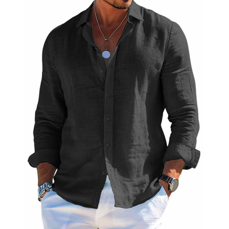 Heinrich | Herren Relaxed Fit Knopfleisten Freizeit Shirt