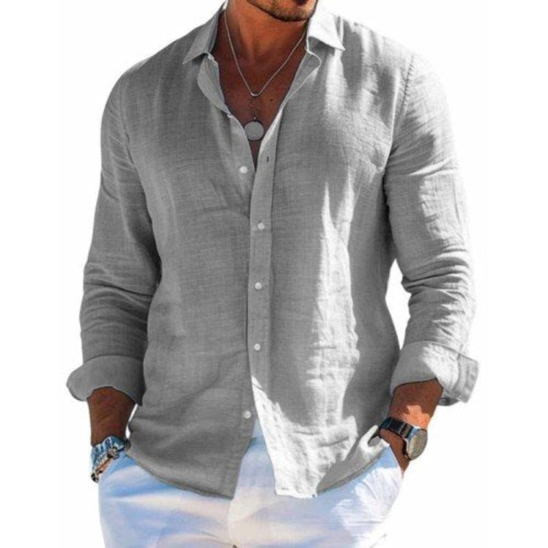 Heinrich | Herren Relaxed Fit Knopfleisten Freizeit Shirt