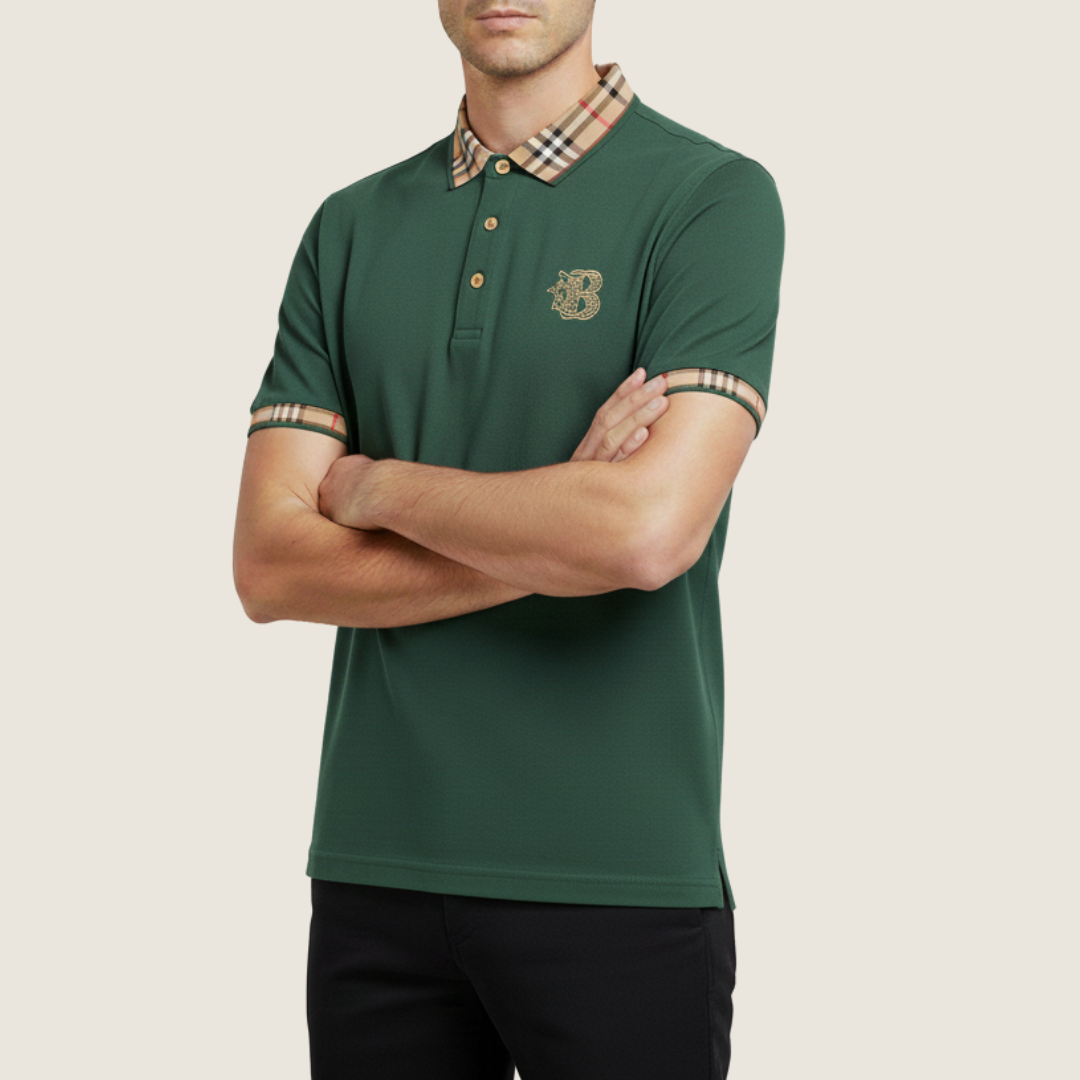 Viktor | Herren Karo-Kragen Kurzarm Polohemd