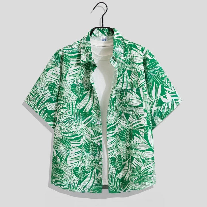 Bernd | Herren Blumenmuster Kurzarm Freizeit Shirt