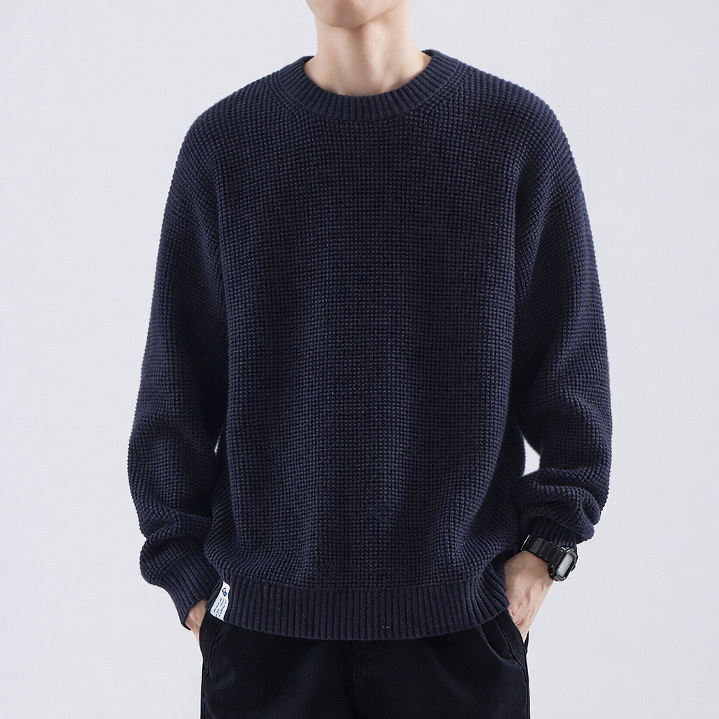 Adrian | Herren Strukturierter Rundhals Pullover