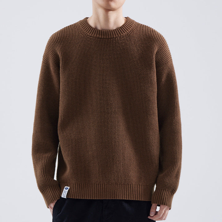 Adrian | Herren Strukturierter Rundhals Pullover