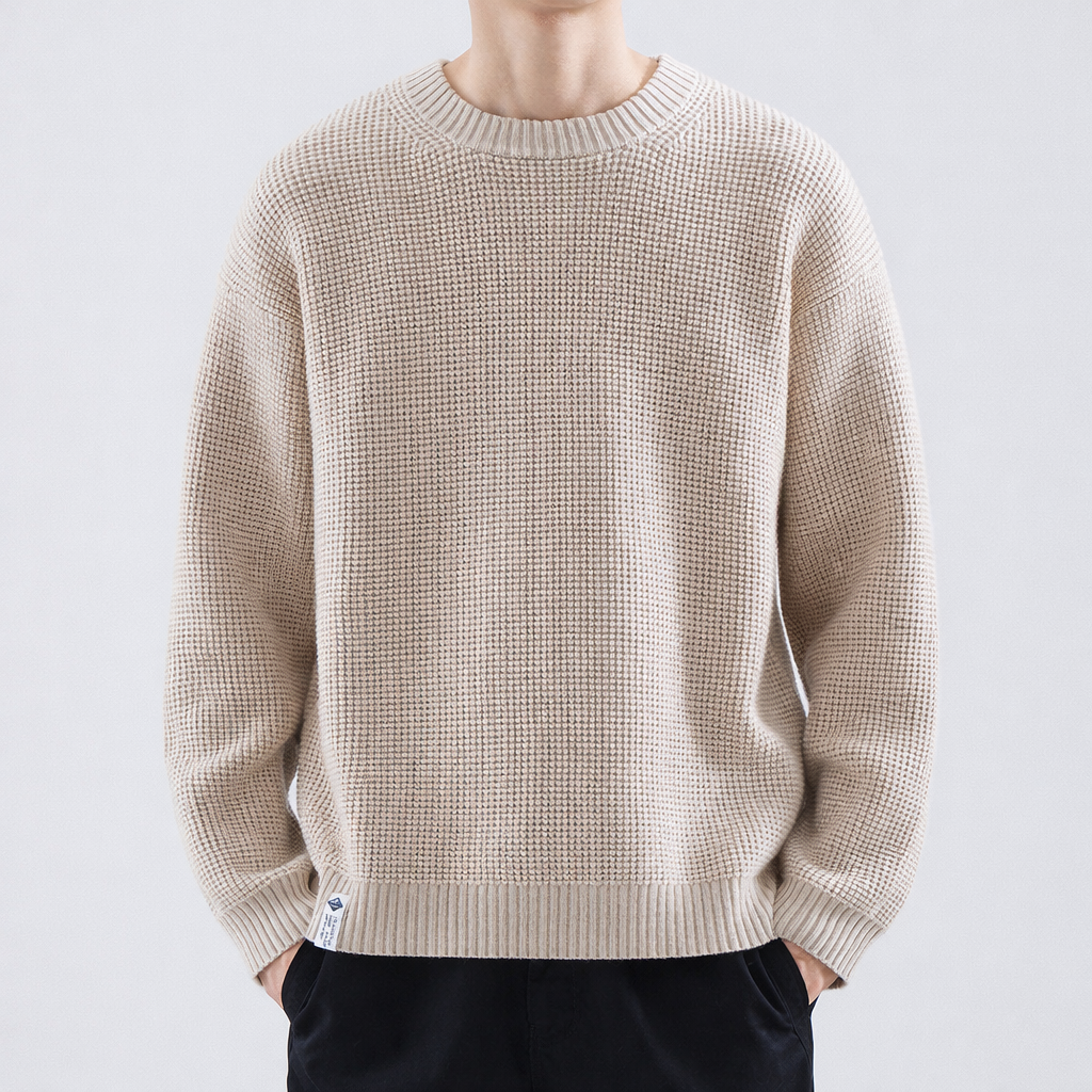 Adrian | Herren Strukturierter Rundhals Pullover