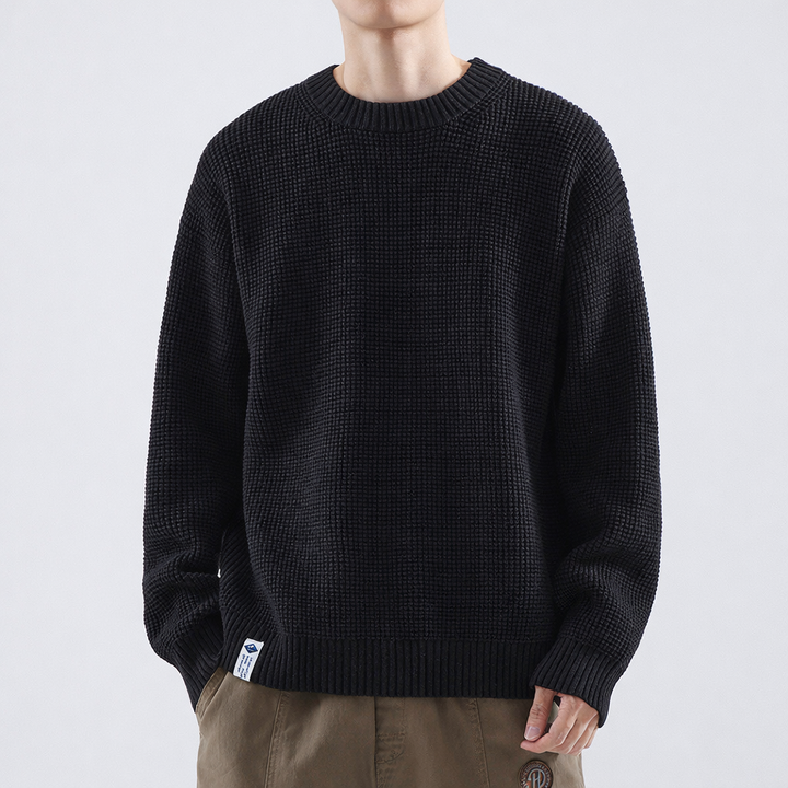 Adrian | Herren Strukturierter Rundhals Pullover