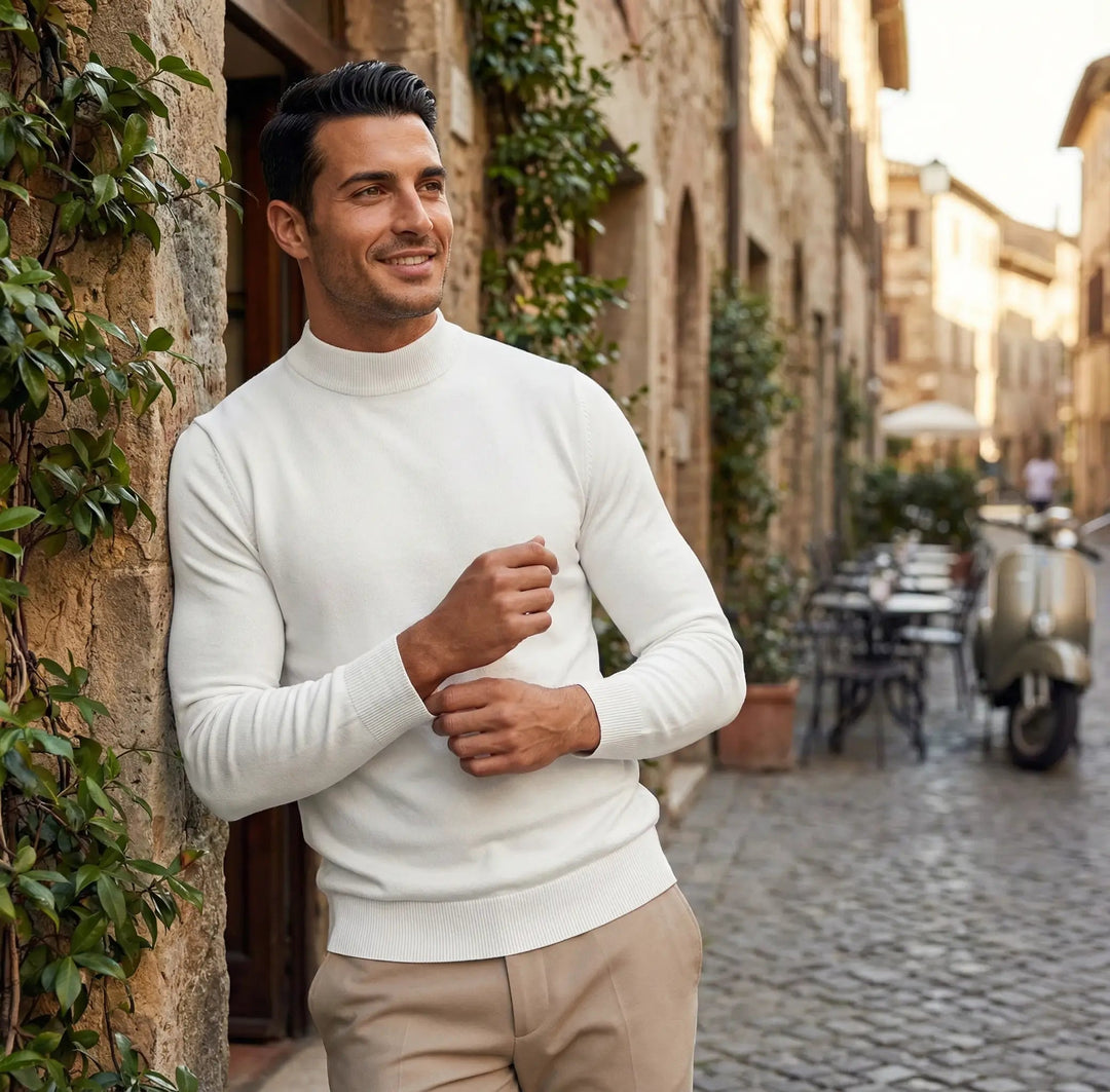 Valentin | Herren Mock Neck Langarm Shirt