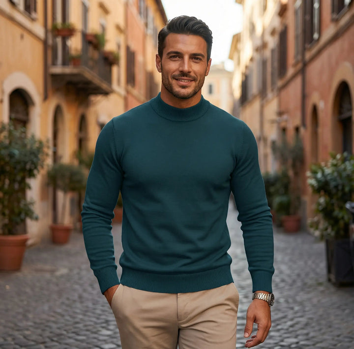 Valentin | Herren Mock Neck Langarm Shirt