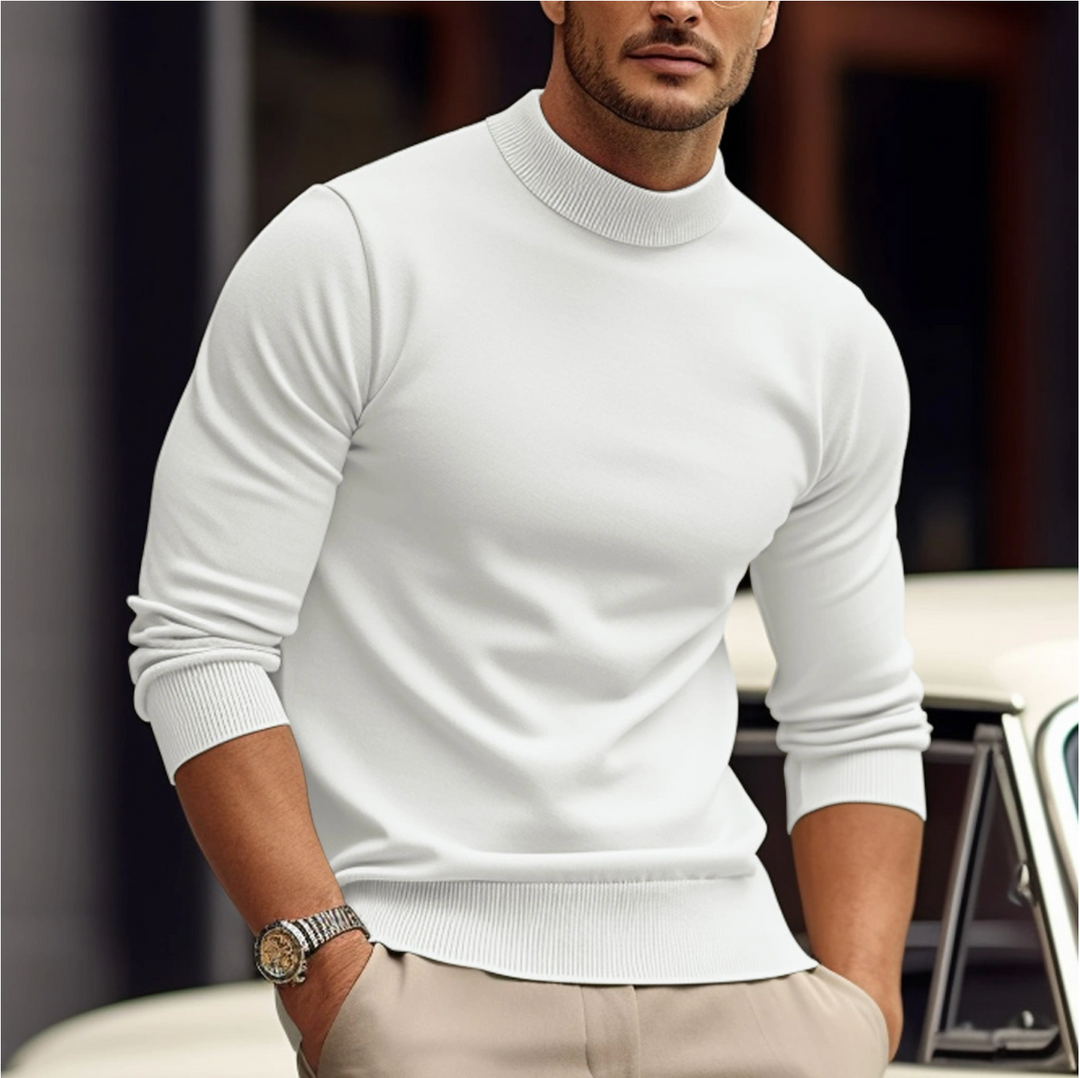 Valentin | Herren Mock Neck Langarm Shirt