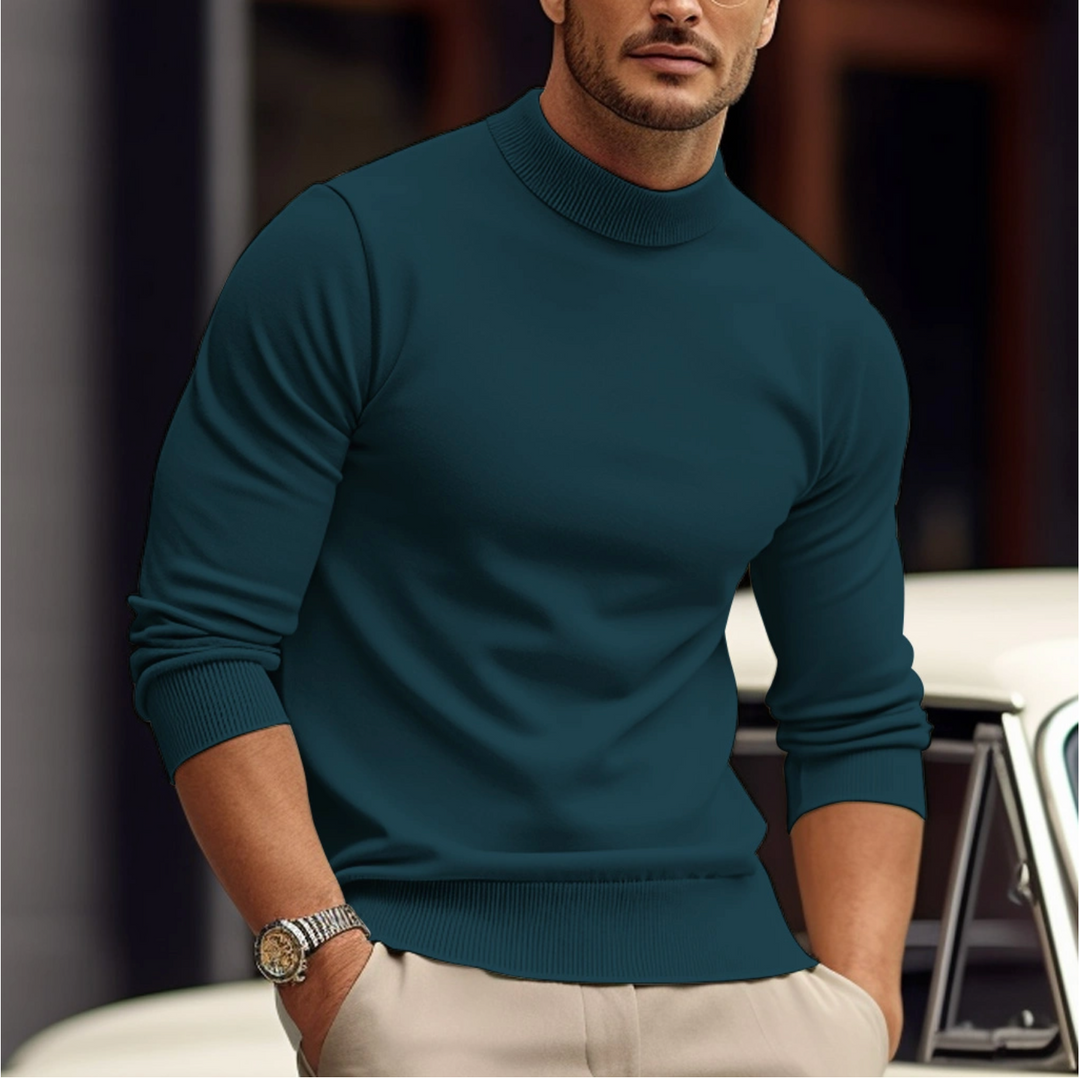 Valentin | Herren Mock Neck Langarm Shirt