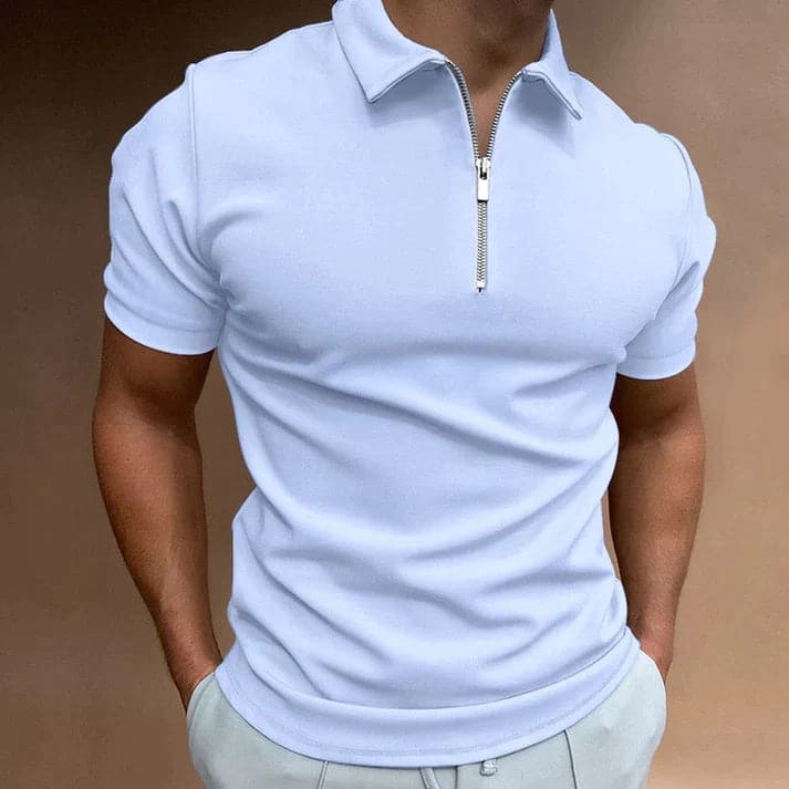 Erik | Herren Halb-Reißverschluss Kragen Polo-Shirt