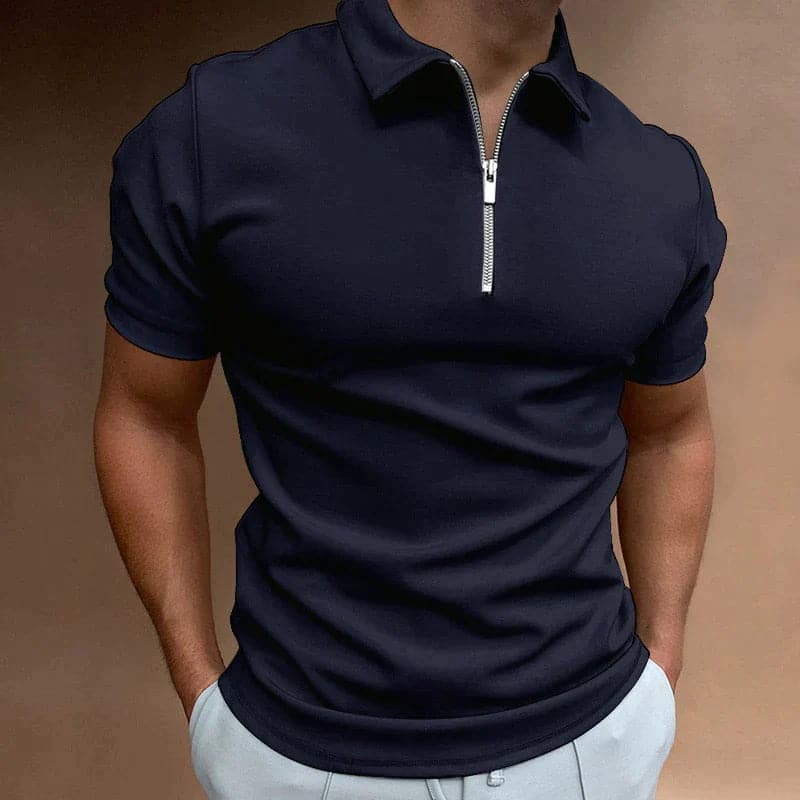 Erik | Herren Halb-Reißverschluss Kragen Polo-Shirt