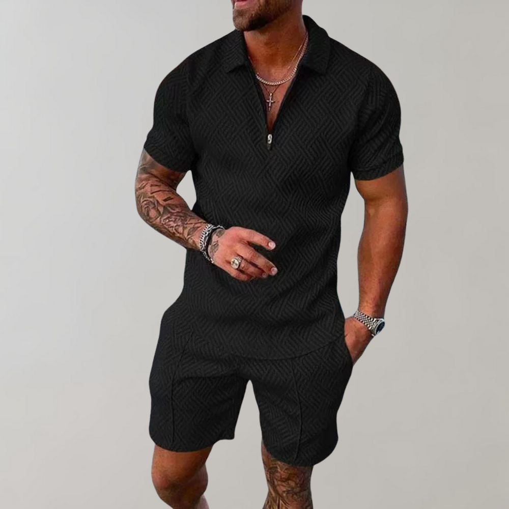 Anton | Herren Polo und Shorts Set, 2-teilig