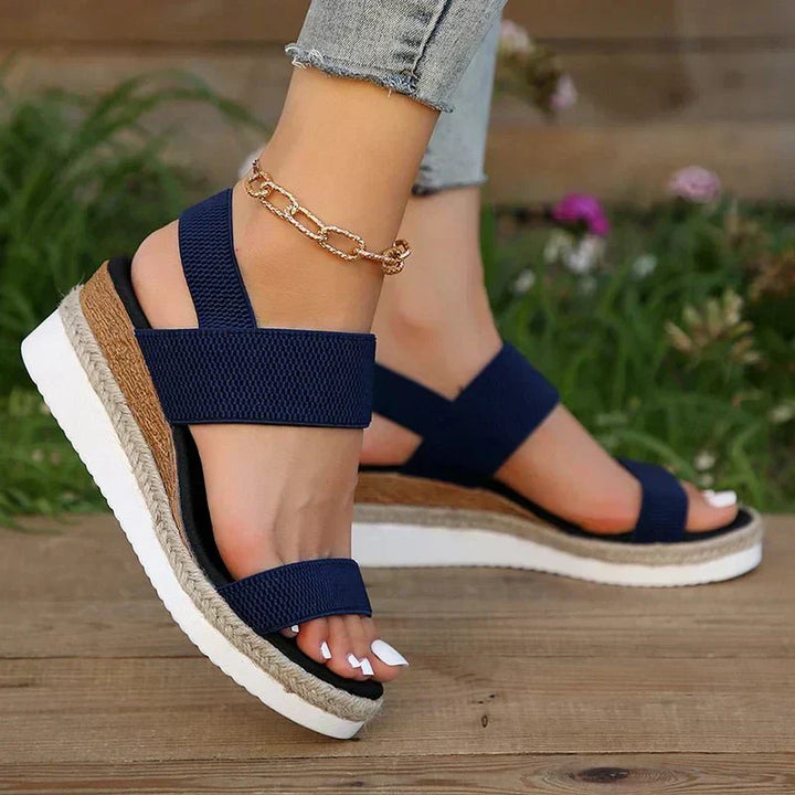 Emilia | Damen Orthopädische Kreuzriemen Plattform Sandalen