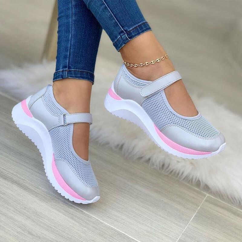 Leonie | Damen Mesh-Sneaker mit Klettverschluss für Komfort