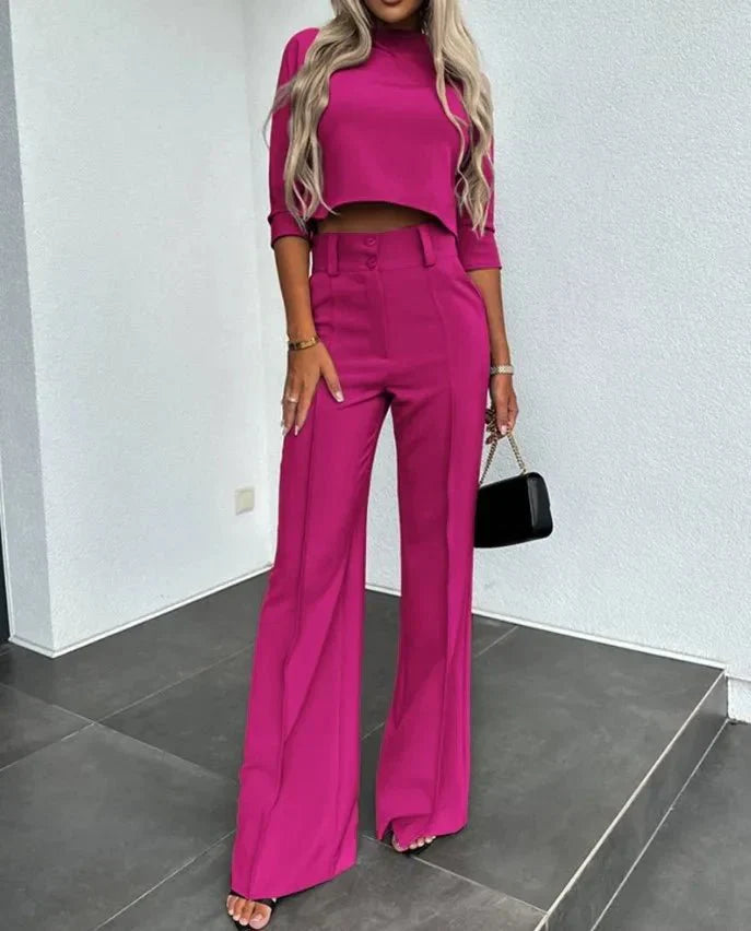 Verena | Damen Zweiteiliges Hosen-Set mit langärmligem Oberteil