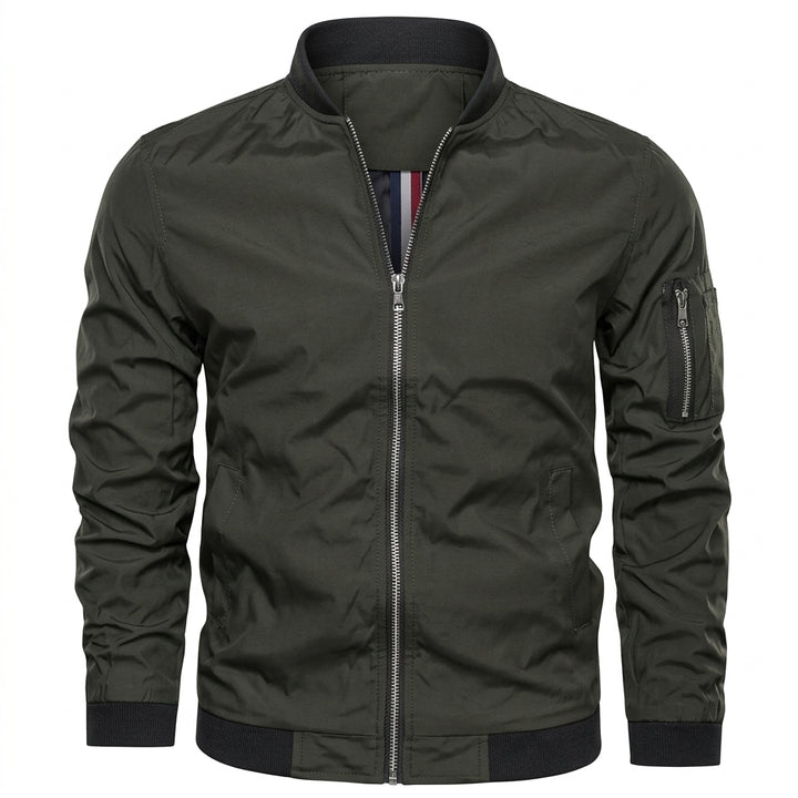 Niklas | Herren Klassische Bomber Jacket Übergangsjacke mit Rippbündchen