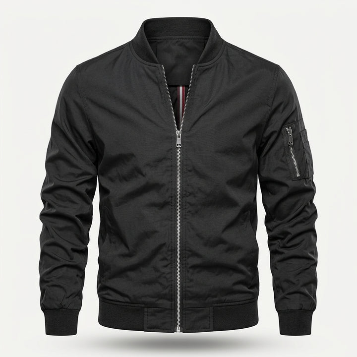 Niklas | Herren Klassische Bomber Jacket Übergangsjacke mit Rippbündchen