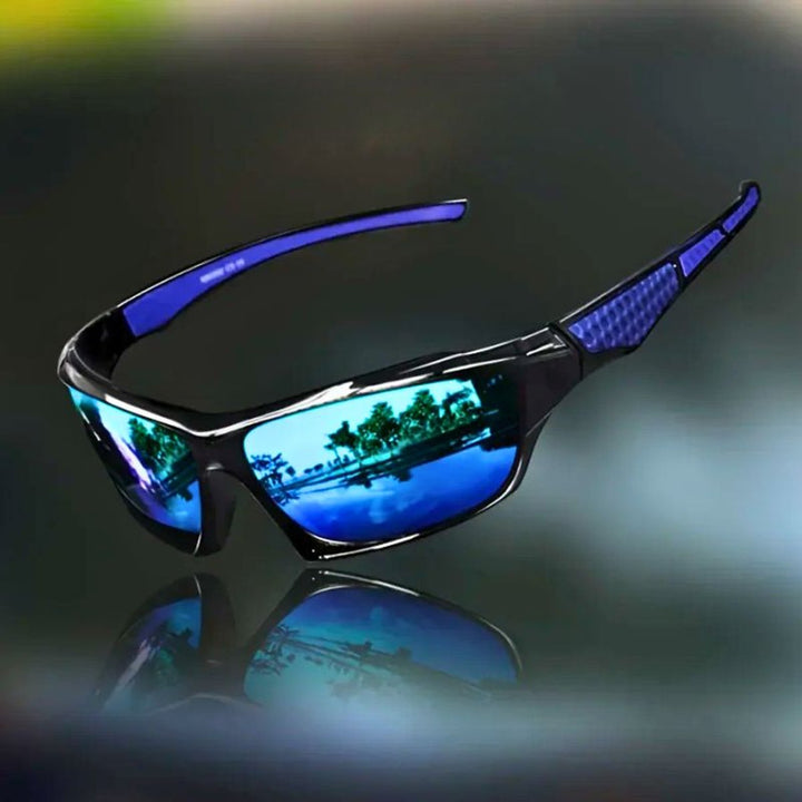 Polarisierte Sport-Sonnenbrille Herren Damen UV-Schutz Outdoor - Blau