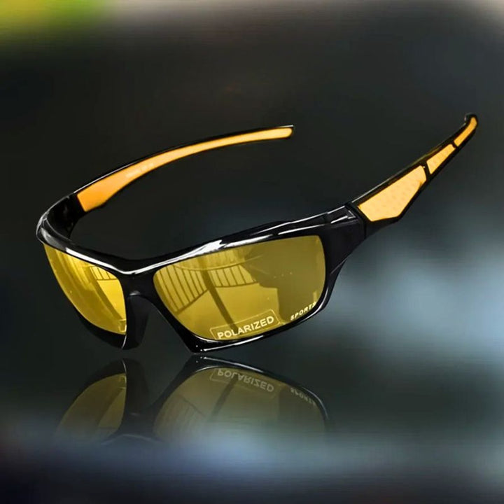 Polarisierte Sport-Sonnenbrille Herren Damen UV-Schutz Outdoor - Gelb