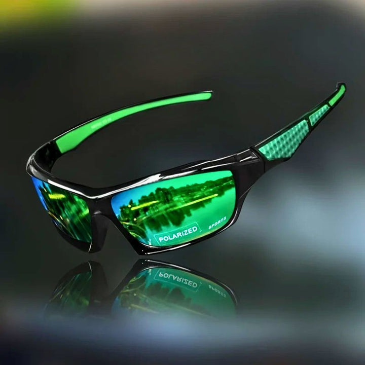Polarisierte Sport-Sonnenbrille Herren Damen UV-Schutz Outdoor - Grün