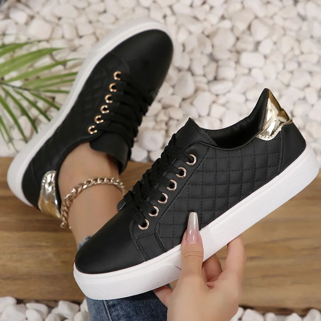 Marion | Damen Freizeit-Sneaker mit Steppung und Schnürung