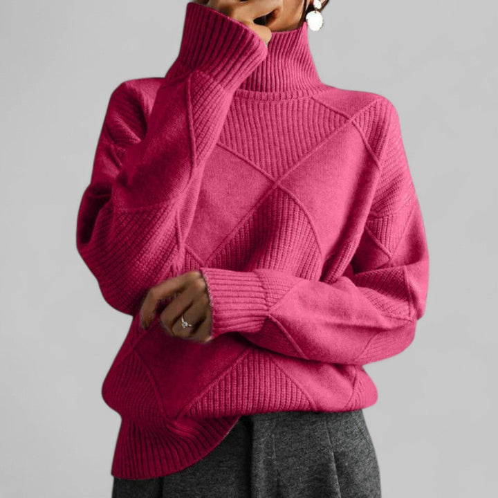 Susanne | Rollkragen Locker Geschnittener Pullover für Damen
